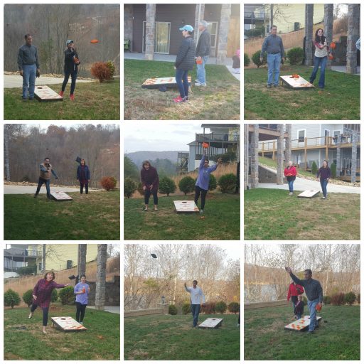 Family Cornhole Tournament Collage